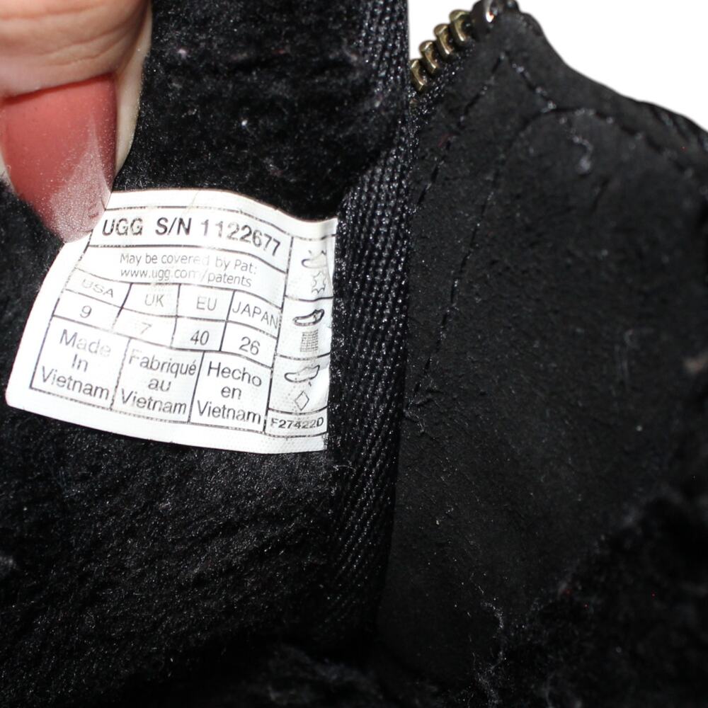 Ugg Neumel Zip Platform Booties Black Red Size 9 - image 7